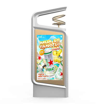 Mudah instalasi IP65 10000nits P4 P5 P6 P8 P10 3848hz mupi digital outdoor led digital signage display