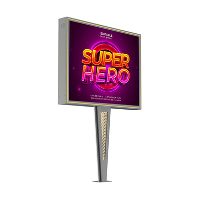 Desain kelas atas yang disesuaikan IP65 tahan air p6 8000nits baja iklan layar digital billboard LED luar