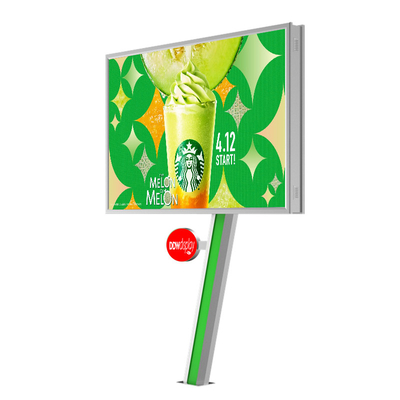 Mudah instalasi tampilan digital 8000nits IP65 P6 baja billboard iklan luar led harga billboard