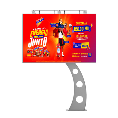 Mudah instalasi IP65 tahan air p6 8000nits baja iklan layar digital led video wall