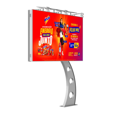 Mudah instalasi IP65 tahan air p6 8000nits baja iklan layar digital led video wall
