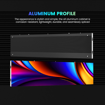 500x250/750x250/1000x250mm Aluminium Cabinet LED Display - P1.56 P1.95 P2.5 P2.6 P2.9 P3.91 - Sempurna untuk Iklan dan Pameran Indoor