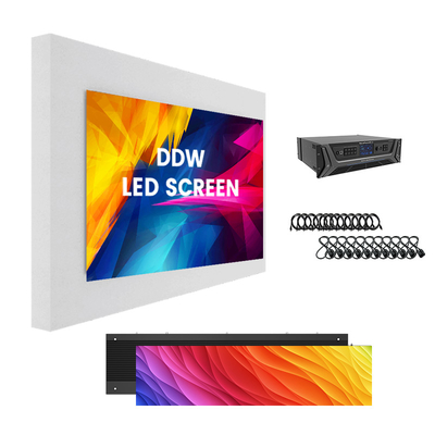 P1.56 P1.95 P2.5 P2.6 P2.9 P3.91 Layar LED - Lemari Aluminium 500x250/750x250/1000x250mm, 1200nits untuk Studio Siaran dan Acara Perusahaan